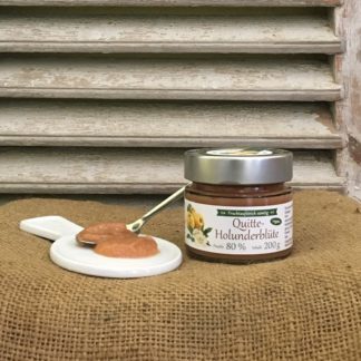 "Quitte-Holunderblüte" samtig 80% Frucht (nach Art einer Quittenkonfitüre)